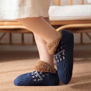 暖脚宝地板袜子冬季 家居袜脚冷保暖神器睡觉袜套地毯袜成人防滑男