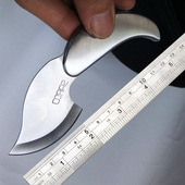 叶子小刀创意刀子折叠钥匙刀随身户外便携防身全钢苹果形水果刀具