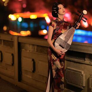 新中式 气质女人味 国风旗袍2026高端大气上档次复古民国大小姐长款