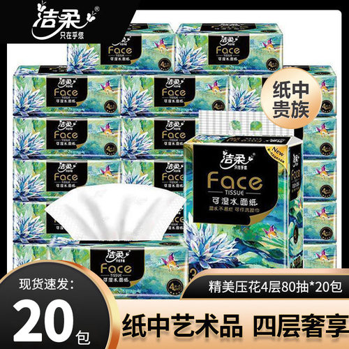 洁柔艺术油画家庭装抽纸4层20包