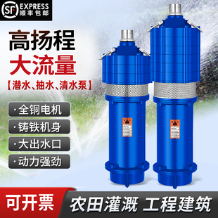 农村井水泵家用三相抽水泵两相电灌溉清水泵220v水泵高扬程大流量
