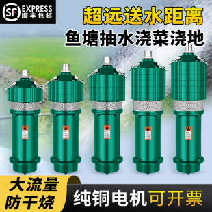 叶轮多级潜水泵家用高扬程大流量220v深井农用灌溉三相380v抽水泵