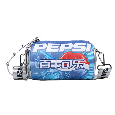 古俊单肩斜挎包个性饮料圆筒包