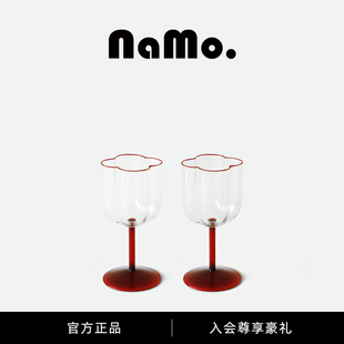 纳茉 家用香槟杯高脚杯婚庆情人节礼物 小红花系列酒具红酒杯套装