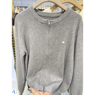 新款打底衫女士毛衣圆领针织开衫时尚百搭休闲长袖上衣外套外搭