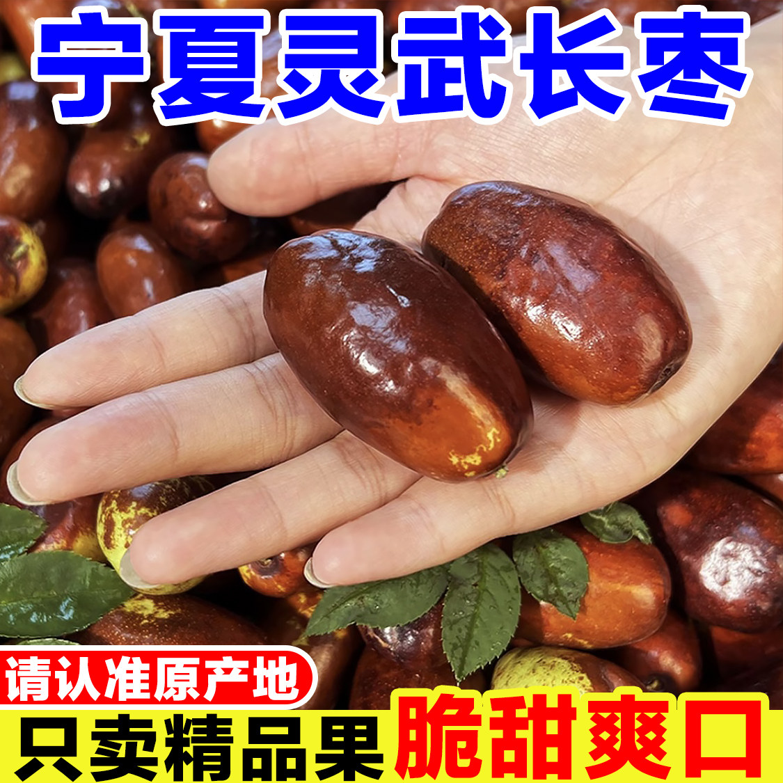 宁夏灵武长枣新鲜当季孕妇水果现摘脆甜大红枣马牙枣冬枣脆枣整箱