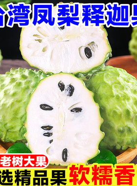 台湾凤梨释迦果新鲜当季孕妇水果现摘牛奶释迦果大目番荔枝佛头果