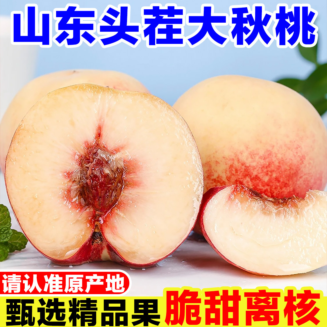 山东大秋桃新鲜金秋红蜜桃当季孕妇水果寒露蜜桃脆甜冬桃硬桃毛桃