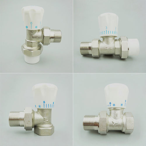 厂家直销PPR温控阀直式角式 丝扣温控阀活接手动暖气控制阀恒温阀