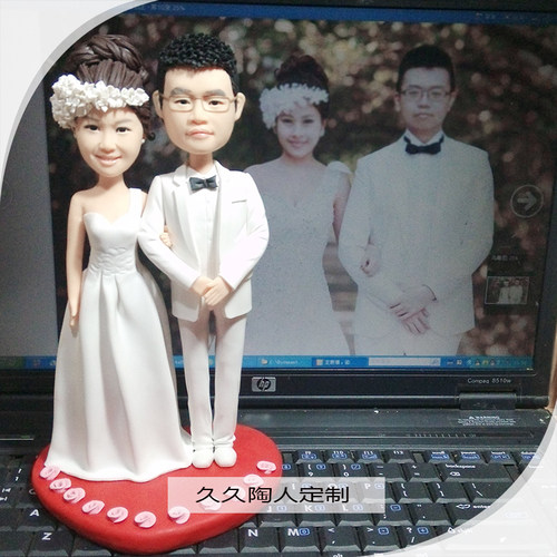 软陶人偶定制泥人真人手办结婚