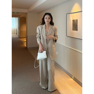 M069 三件套M068 M070 高级感老钱麻料西装 XXGN2025秋新款