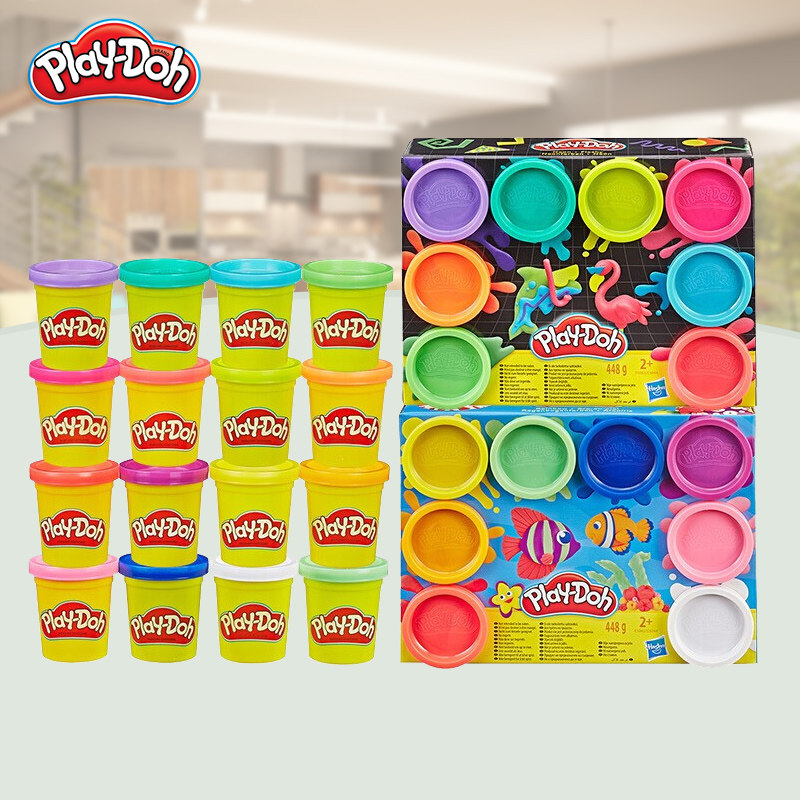 培乐多彩泥彩虹8色新版儿童橡皮泥diy创意手工制作女孩玩具e5044