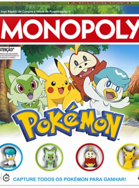 孩之宝地产大亨Monopoly中文版宝可梦皮卡丘聚会益智桌面游戏玩具