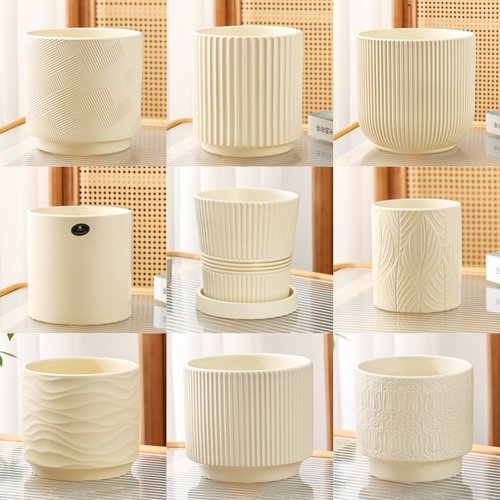 花盆陶瓷北欧风大口径清仓捡漏陶瓷花盆莫兰迪色蝴蝶兰专用陶瓷盆