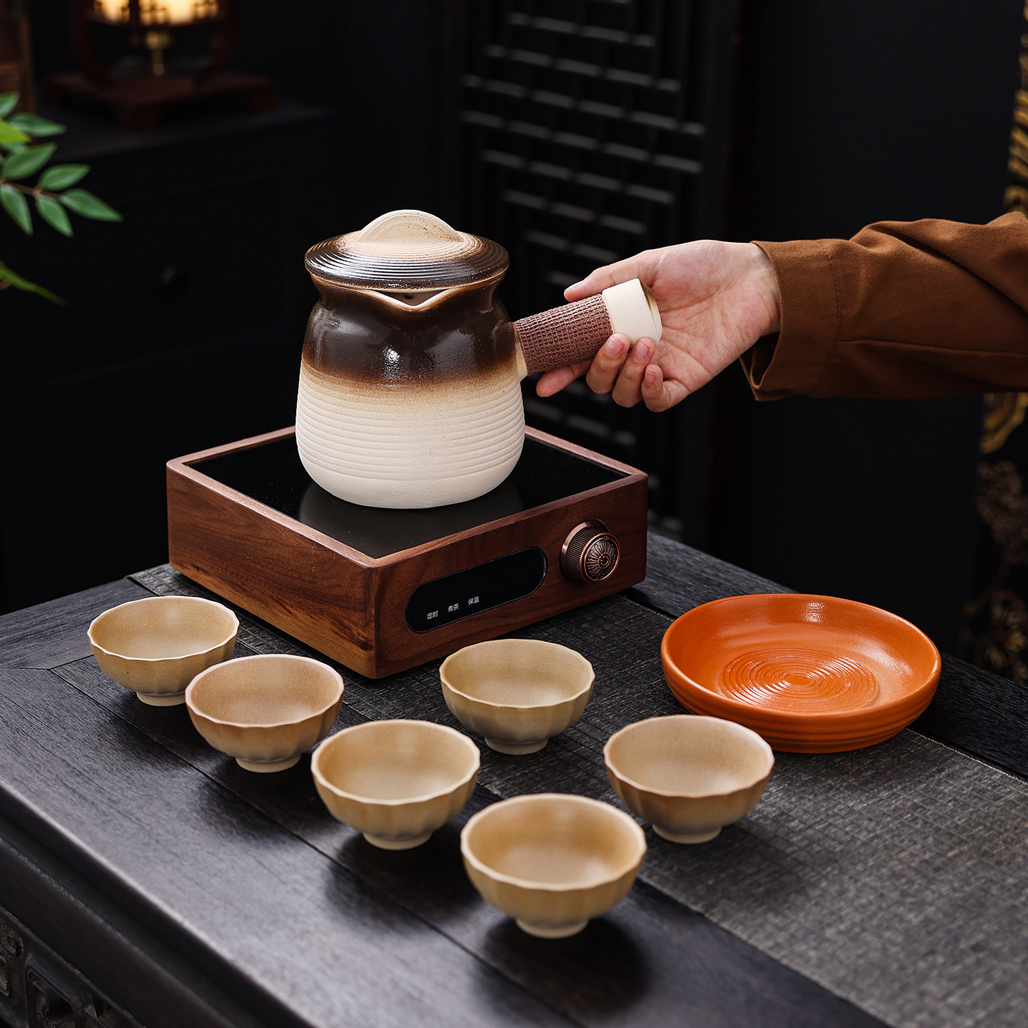 罐罐烤奶罐陶罐可明火干烧茶壶围炉煮茶专用煮茶器明火干烧奶茶壶
