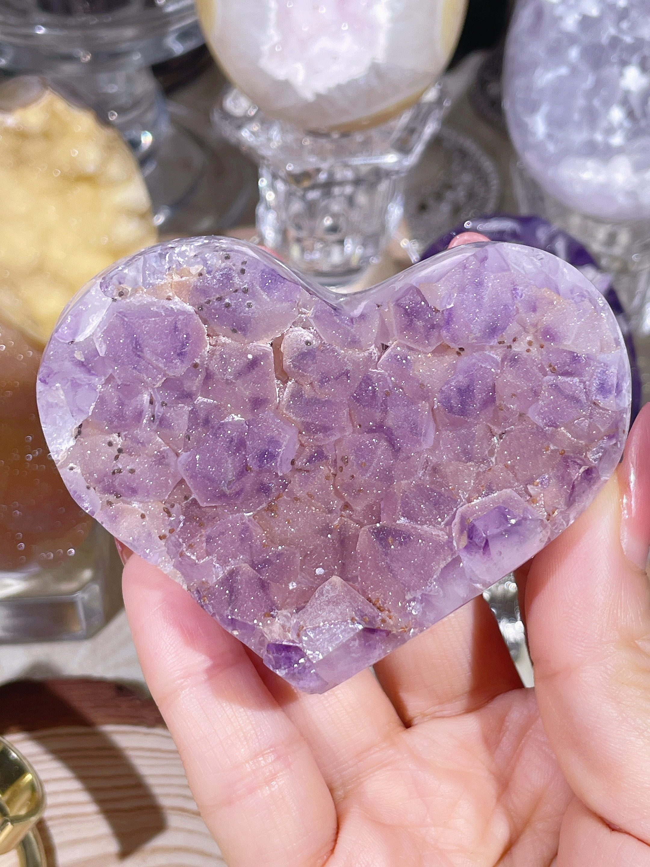 特级牙软！粉紫飘金 全晶体爱心,饰品/流行首饰/时尚饰品新,奇石,淘宝优惠券,粉丝福利购,淘宝优惠卷