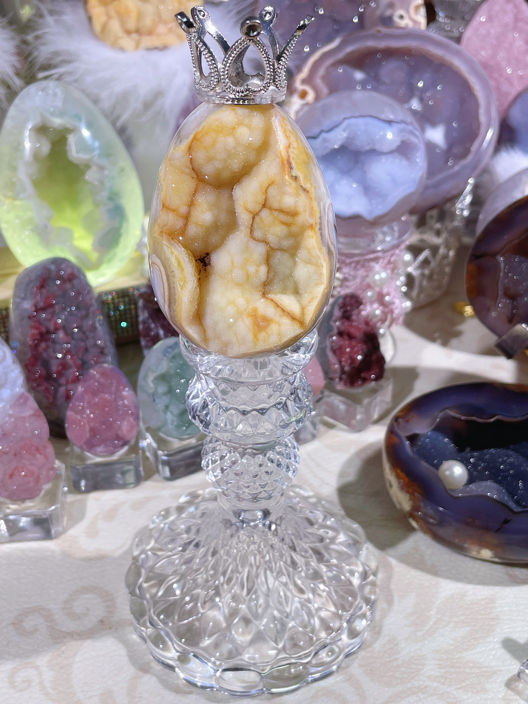 绝美！毕业级芒果金色 软糖龙蛋 全抛 高6.2宽4.6cm