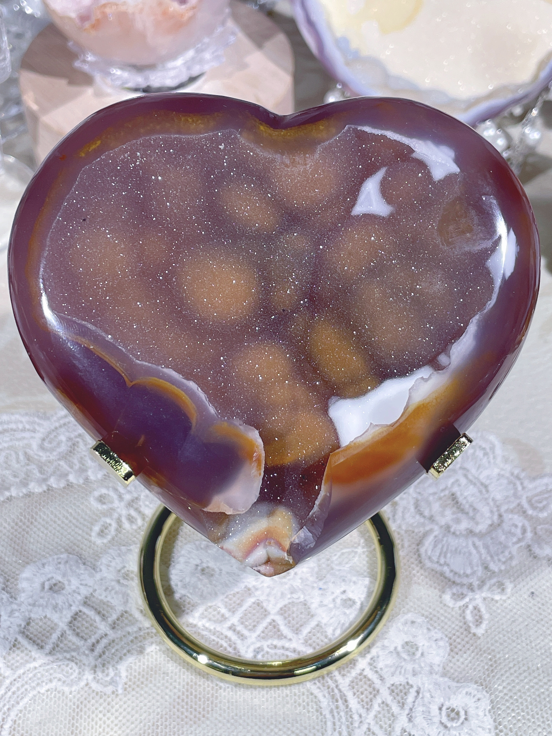 巨巨巨闪！稀有金色啵啵溏心软糖爱心 卡9.2cm