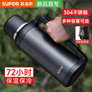 苏泊尔保温壶户外旅行便携家用保温杯大容量不锈钢车载式 热暖水瓶