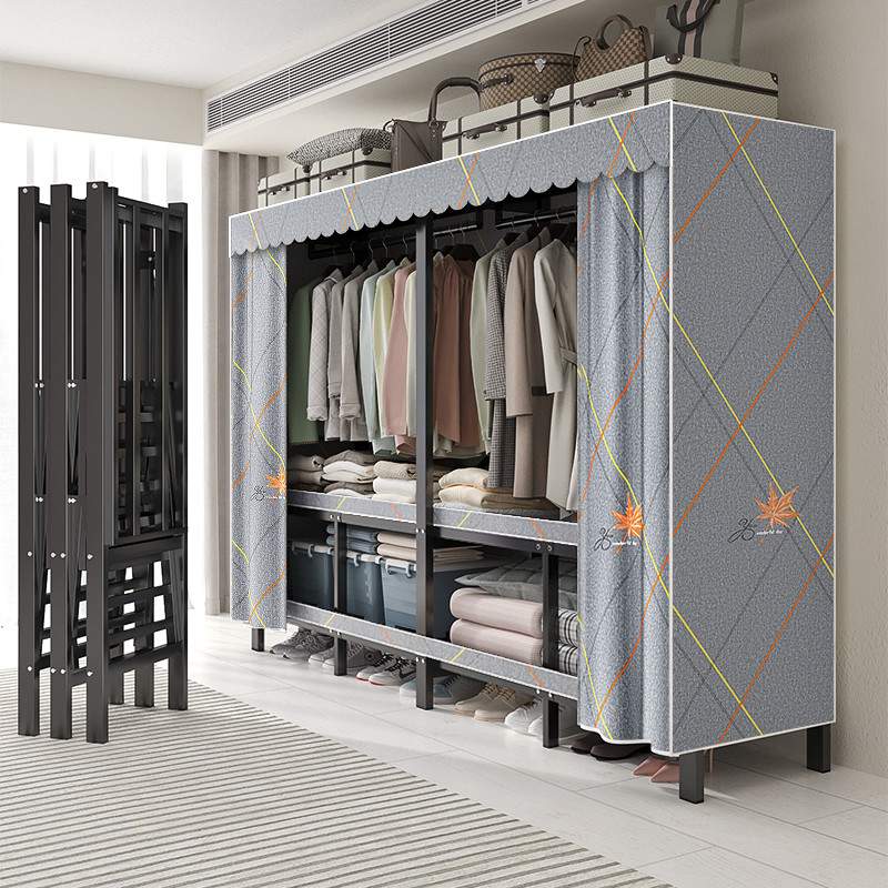 一体免安装折叠式简易衣柜