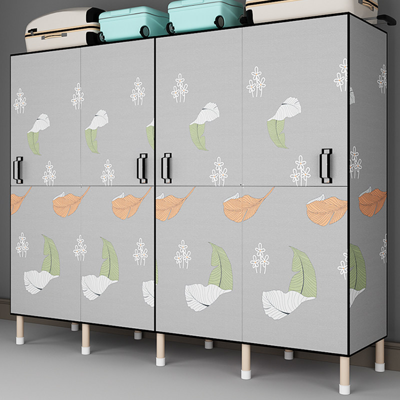 开门式粗钢管加粗加固双人布衣柜