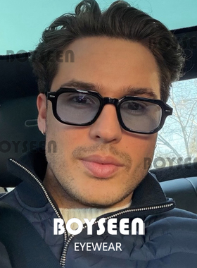 欧美风男士小框墨镜可配度数蓝色休闲复古太阳镜旅游防晒驾驶墨镜