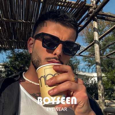 潮牌美式街头复古厚框墨镜UV400