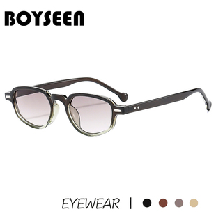 BOYSEEN美式痞帅小框墨镜可配度数男女小众日系街头太阳镜潮酷