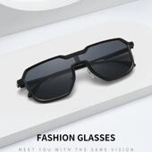 2025赛博朋克墨镜男士 金属连体式 现代感走秀太阳镜UV400