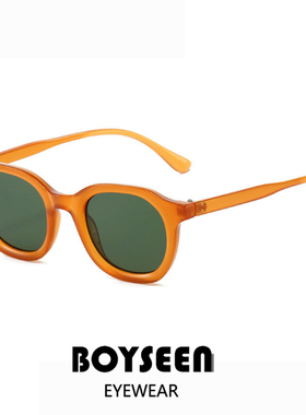 韩版橘色墨镜男可配度数