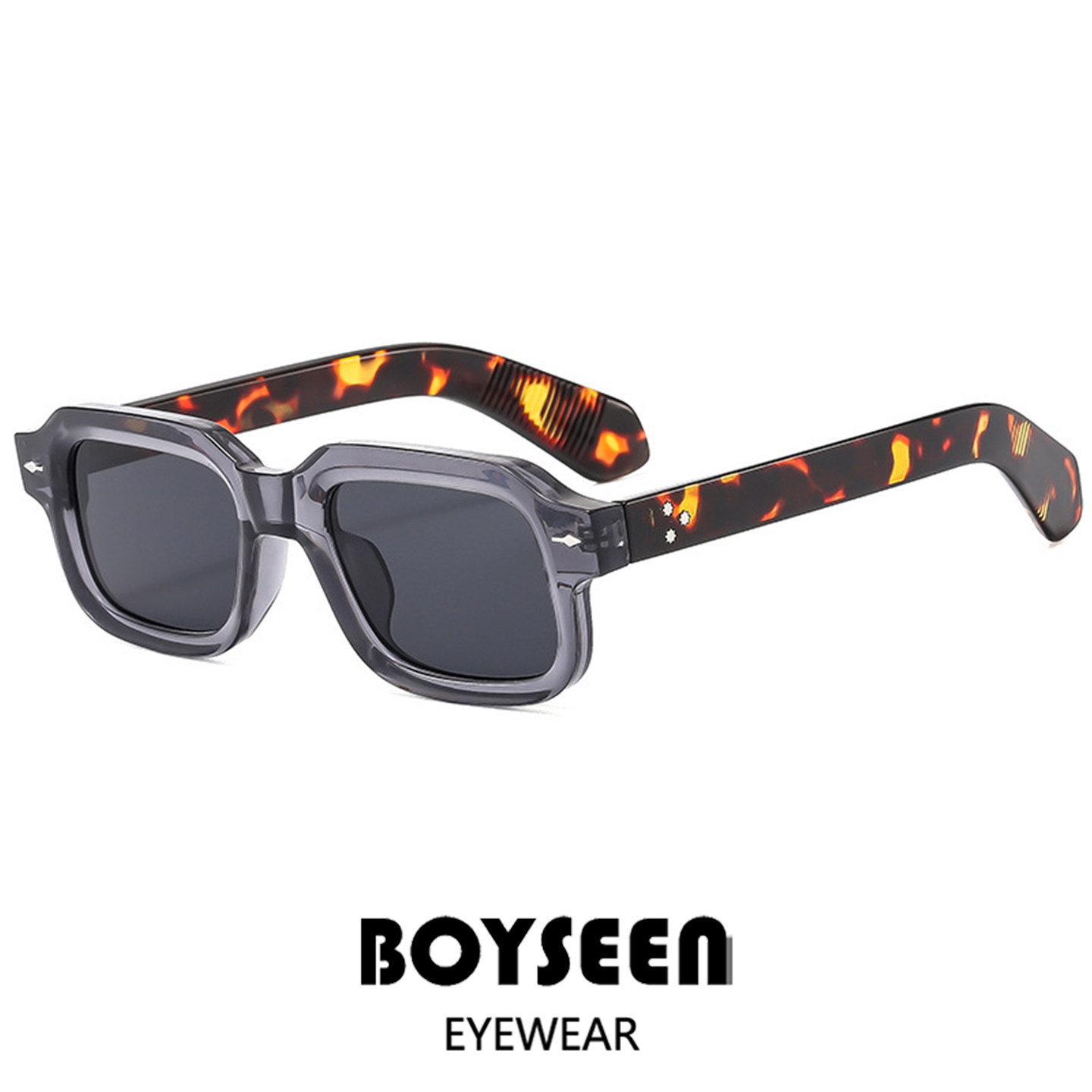 高级感窄框墨镜男秋冬复古灰框墨镜可配近视日系街头潮牌太阳镜