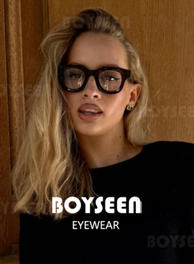 马师傅同款黑粗框眼镜可配度数