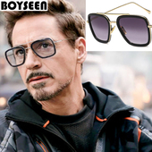 钢铁侠小罗伯特唐尼同款 可配近视 太阳眼镜复联3蜘蛛侠墨镜男款