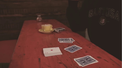 22魔术教学中文找4A流程Coffee & Card Tricks by Ollie Mealing