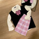 川町香 粉芭比美乐迪原创jk学生格裙百褶裙学院短裙半身裙 糖果