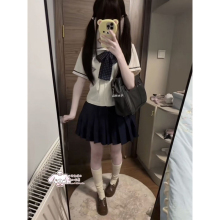 原创爆款中山道线日系校供感水手服JK制服短袖JK裙新品一整套装