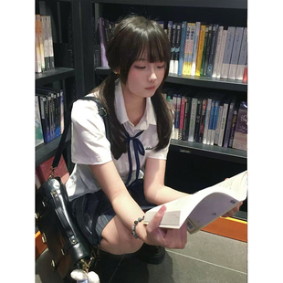 套装 原创JK制服学院风小岛短袖 款 衬衫 校供感百搭碳灰Jk裙2025夏季