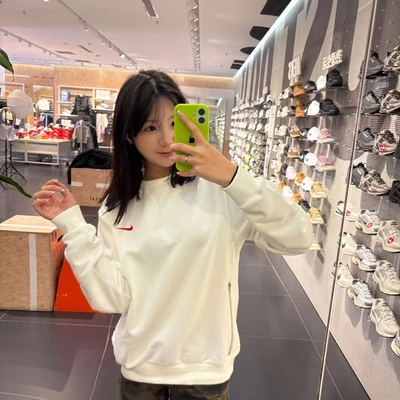 NIKE耐克秋冬季男子时尚百搭休闲圆领长袖针织套头衫IB5504-133