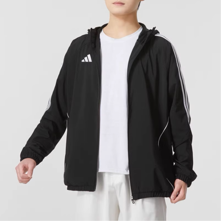 Adidas外套男装夏季新款运动服休闲连帽防风衣夹克IM8806