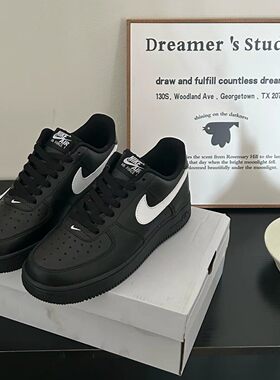 NIKE/耐克空军一号耐磨低帮 板鞋 男女同款 黑白FZ0627-010