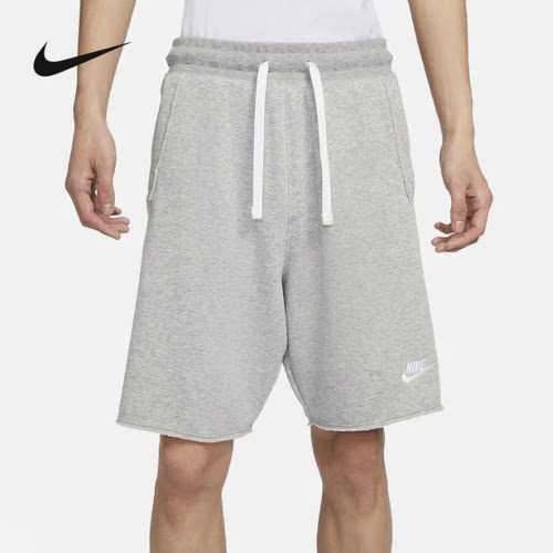 Nike耐克短裤男夏新款休闲宽松灰色针织运动五分裤DX0767-063