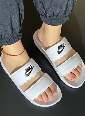 Nike耐克经典黑白拖鞋男女运动休闲Aj拖鞋忍者拖鞋CD5472