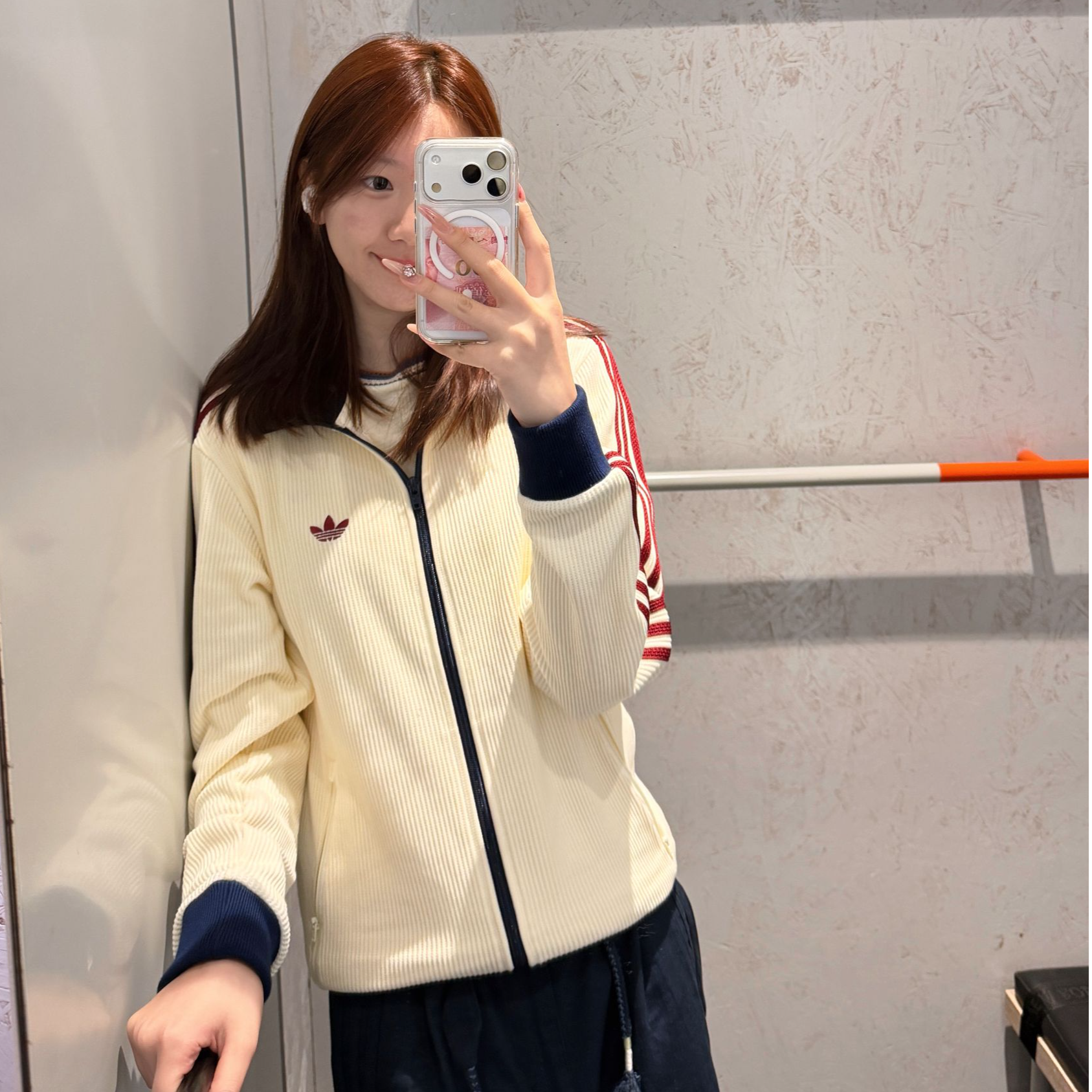 阿迪达斯三叶草上衣外套针织衫女装2026春季运动外套夹克KY5769