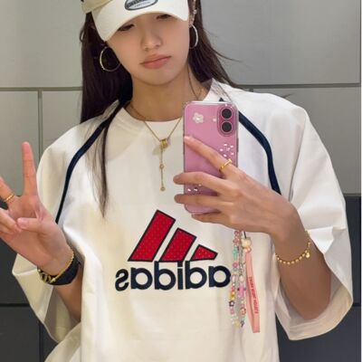 adidas阿迪达斯三叶草男女运动休闲宽松短袖T恤IM7840