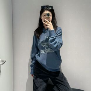 Adidas/阿迪达斯三叶草男女长袖运动宽松连帽套头卫衣IR7991