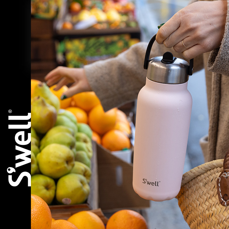 Swell explorer美国不锈钢吸管保温杯大容量户外旅行便携水壶