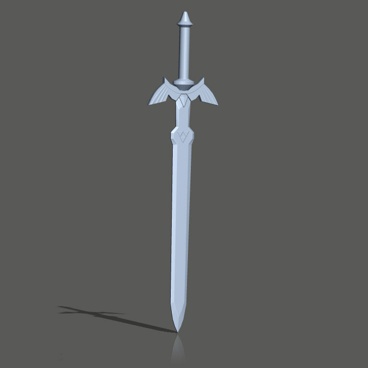 3d打印图纸模型素材stl塞尔达大师之剑高精手办雕刻圆雕图f1806