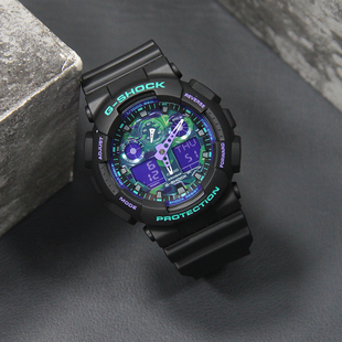 卡西欧手表男gshock海洋之心紫屏方块学生运动防水GA B5600BL 100