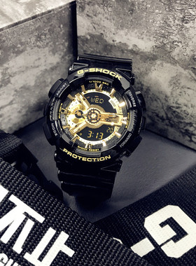 Casio卡西欧手表男黑金gshock黑暗之心悟空防水运动黑武士GA110GB