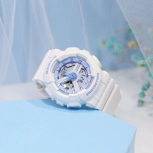 casio卡西欧手表女BABYG哆啦A梦小表盘学生防水运动电子BA 110XBE